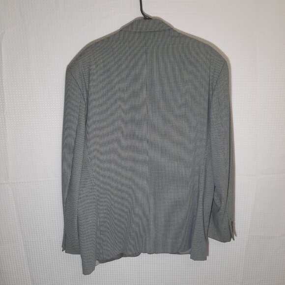 Vintage Enrique Uomo Size 56 Grey Houndstooth Blazer Fabric by F. lli Carlanda - Picture 2 of 6